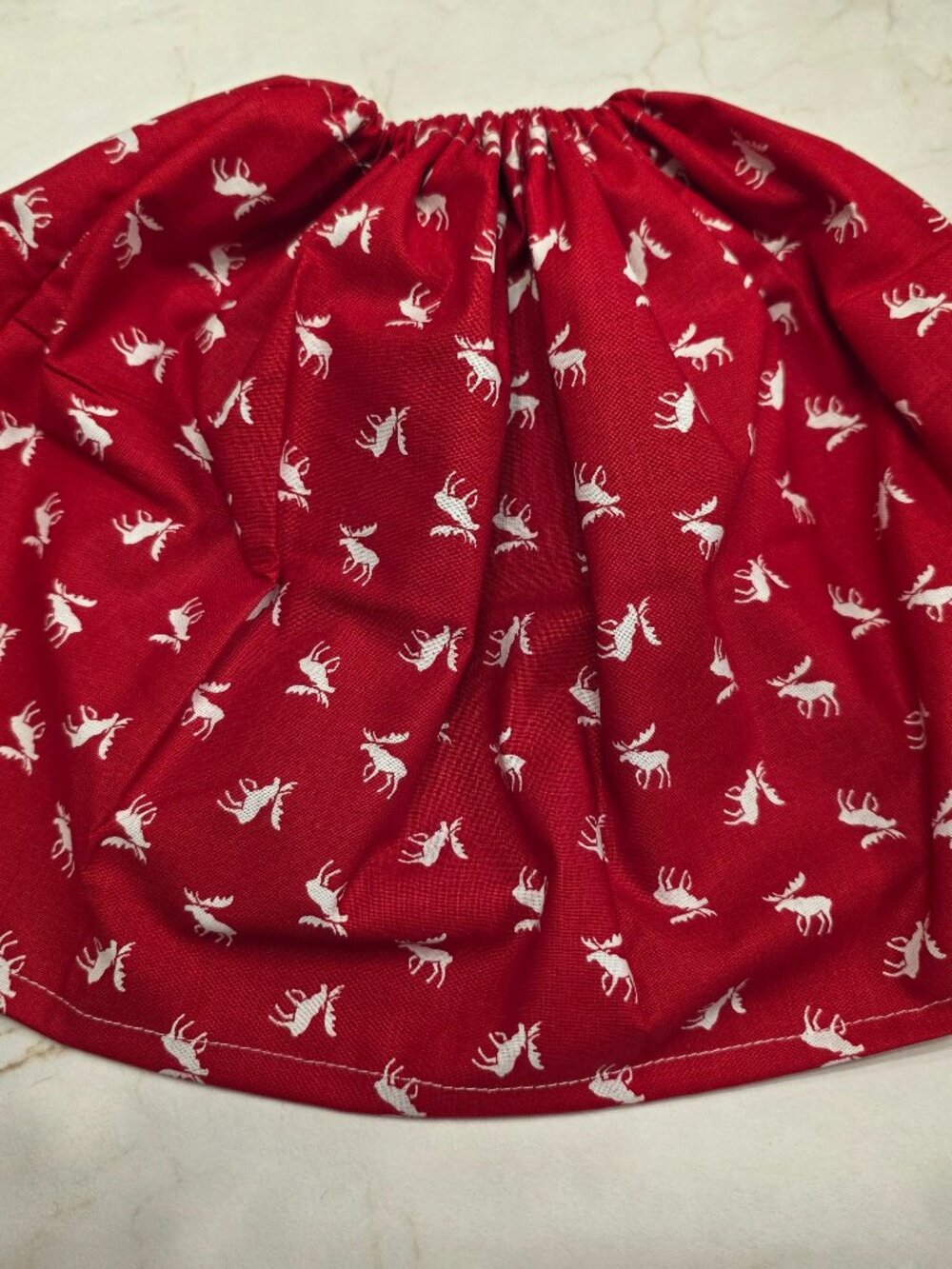 19" Handmade moose print red dress